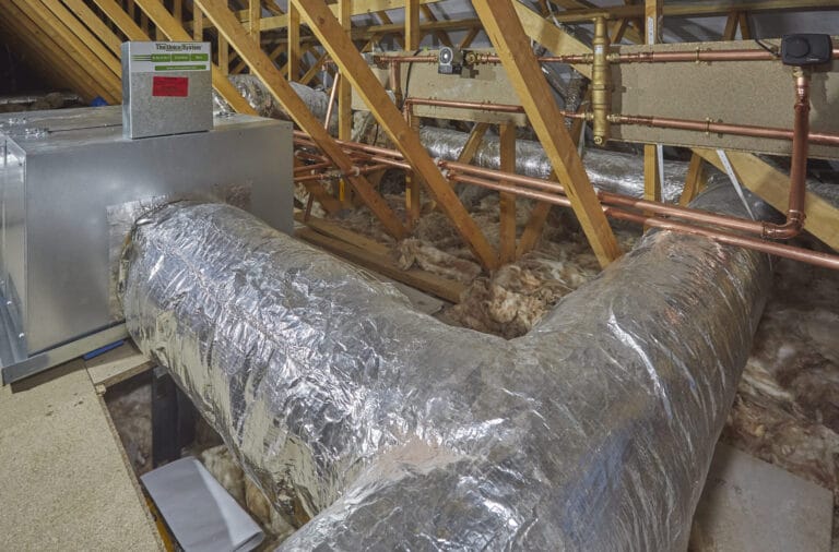 Unico installation in Loddiswell, Devon. The Unico installed in a modern home's loft