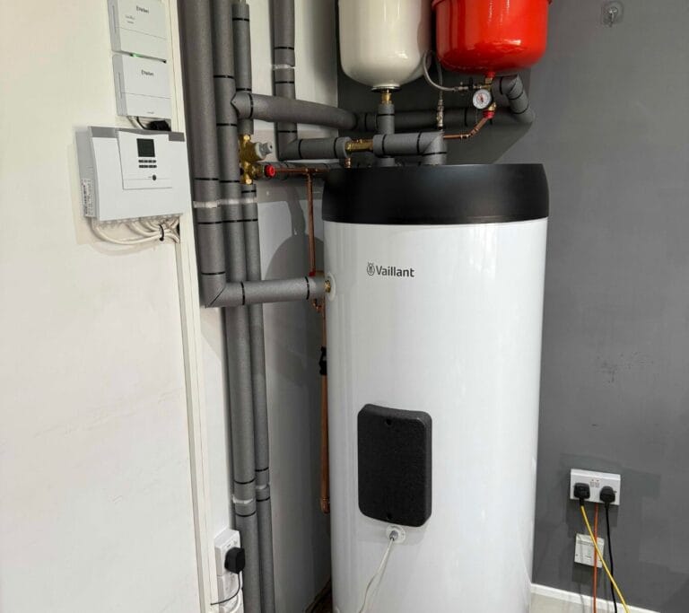 A Vaillant uniSTOR 250HP unvented 250 litre hot water cylinder